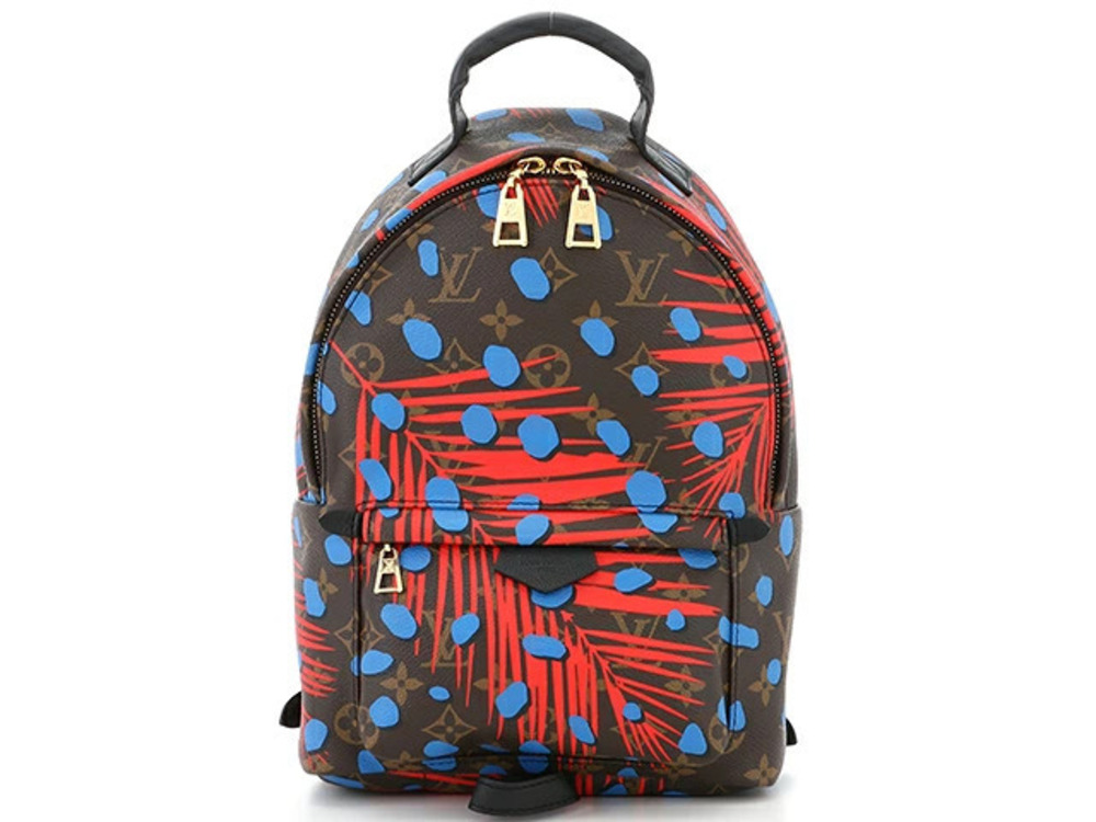 LOUIS VUITTON Bag Backpack Rucksack Palm Springs Monogram Poppy Denim